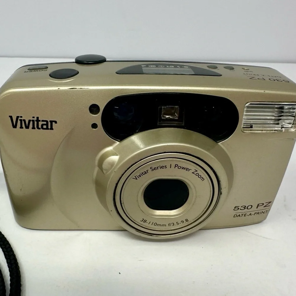 WORKING Vivitar 530 PZ Date-A-Print 38-110mm Zoom 35mm Film Camera A0